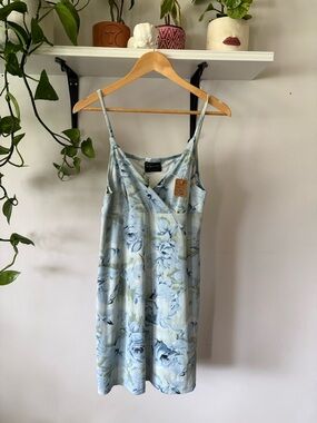 Light Blue Floral Slip Dress